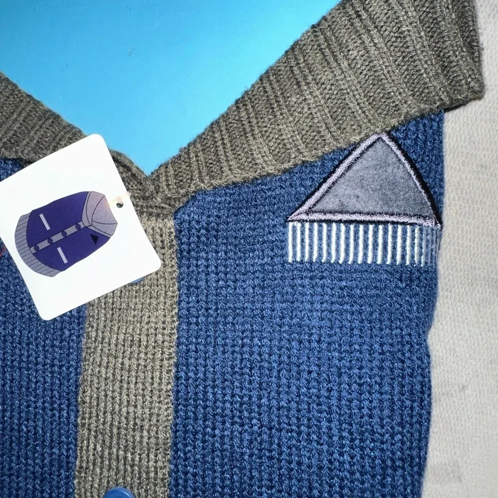 NEW Vibrate Life Pet / Dog Vibrant Navy and gray Cardigan